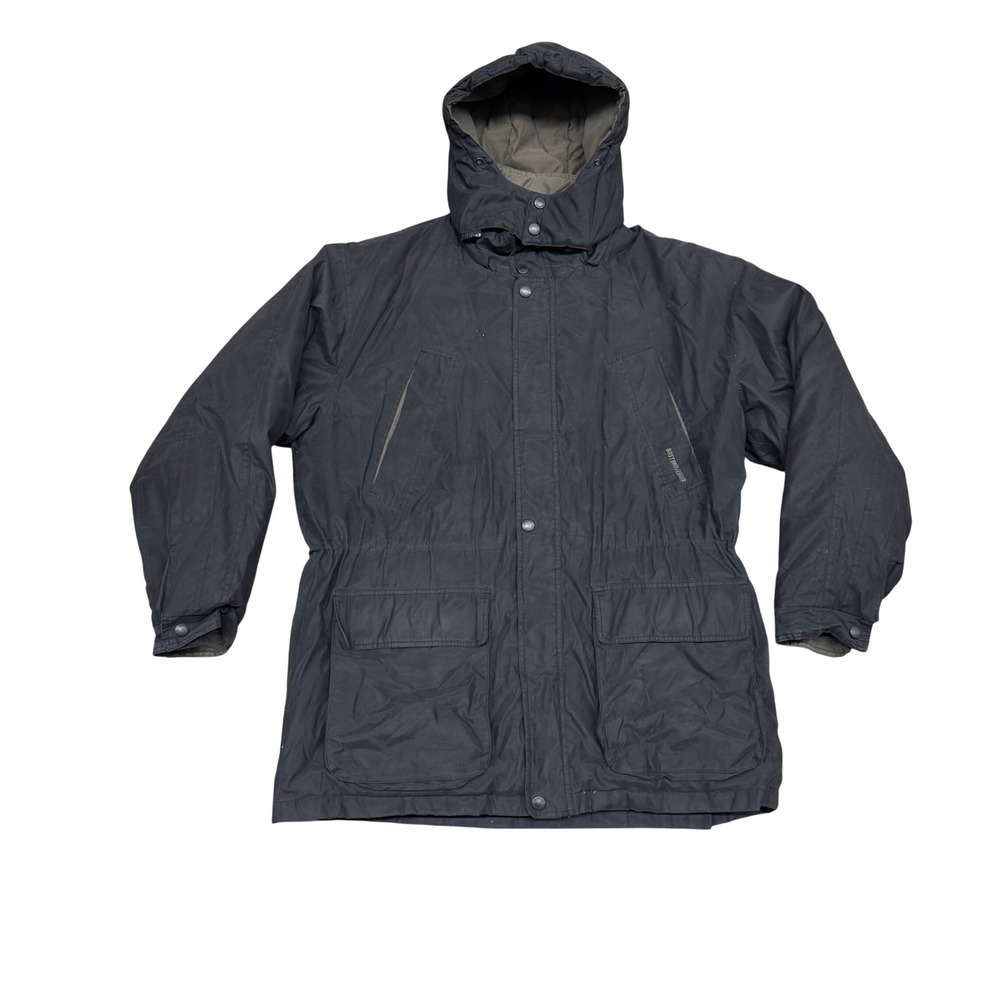 Size XXL - Boston Harbour Vintage Black Hooded Parka Utility Coat
